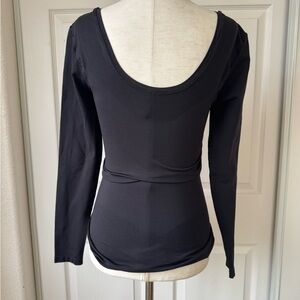SPANX Black Long Sleeve Bodysuit